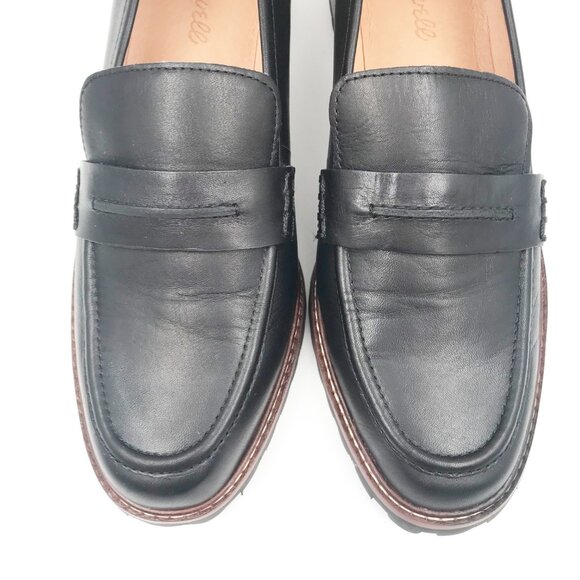 MADEWELL The Corinne Lugsole Loafer Black Leather Slip On Womens 9.5 - Picture 6 of 9